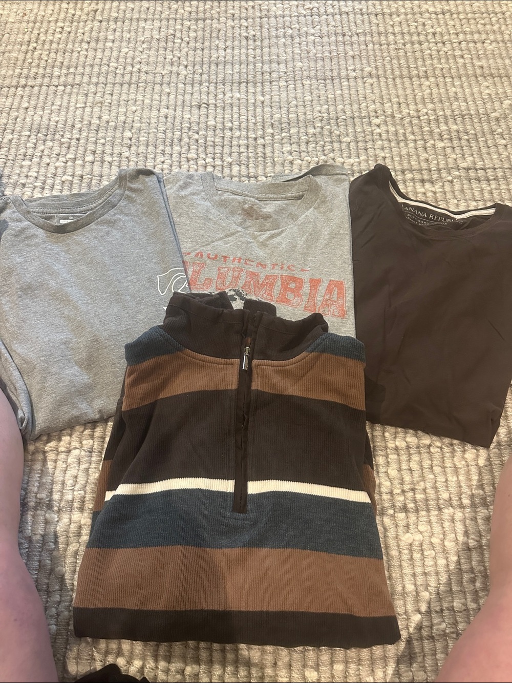 Three tshirts and a pullover